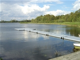 Bryggor i sjön Vidöstern, Gyllene Rasten, Småland