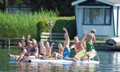 EasyFloat ponton als speel- en zwemvlot kinderen op zwemvlot