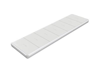 EasyFloat flytbrygga med måtten 1,2 × 4,2 meter, idealisk för bad, rodd och kajak/paddling