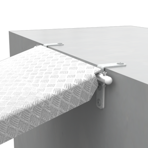 Gångjärn landgång bryggsida