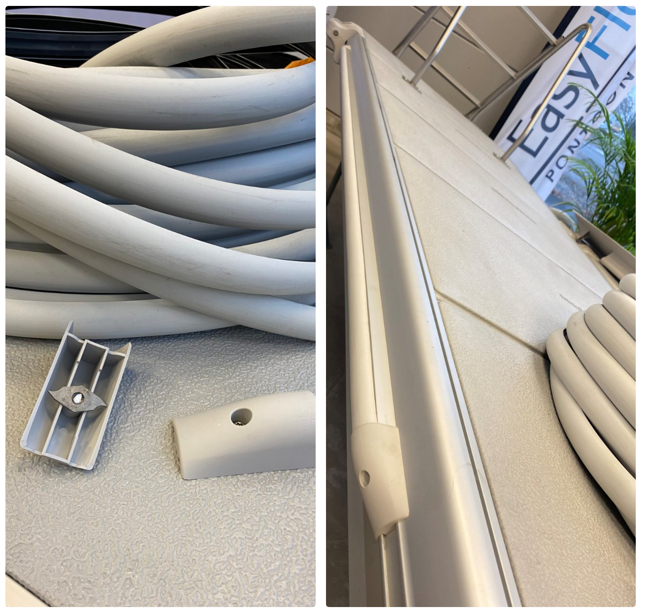 EasyFloat gummifender på brygga, skyddar båt och brygga vid vattensport