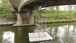 EasyFloat werkvlot voor inspectie brug