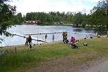 Badbrygga i Sandvikens Kommun med EasyFloat och familjevänlig avgränsad badyta