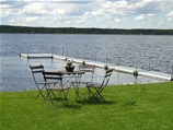 Badbrygga i sjön Vidöstern, Småland