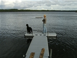 Badbryggor i sjön Rymmen, Småland